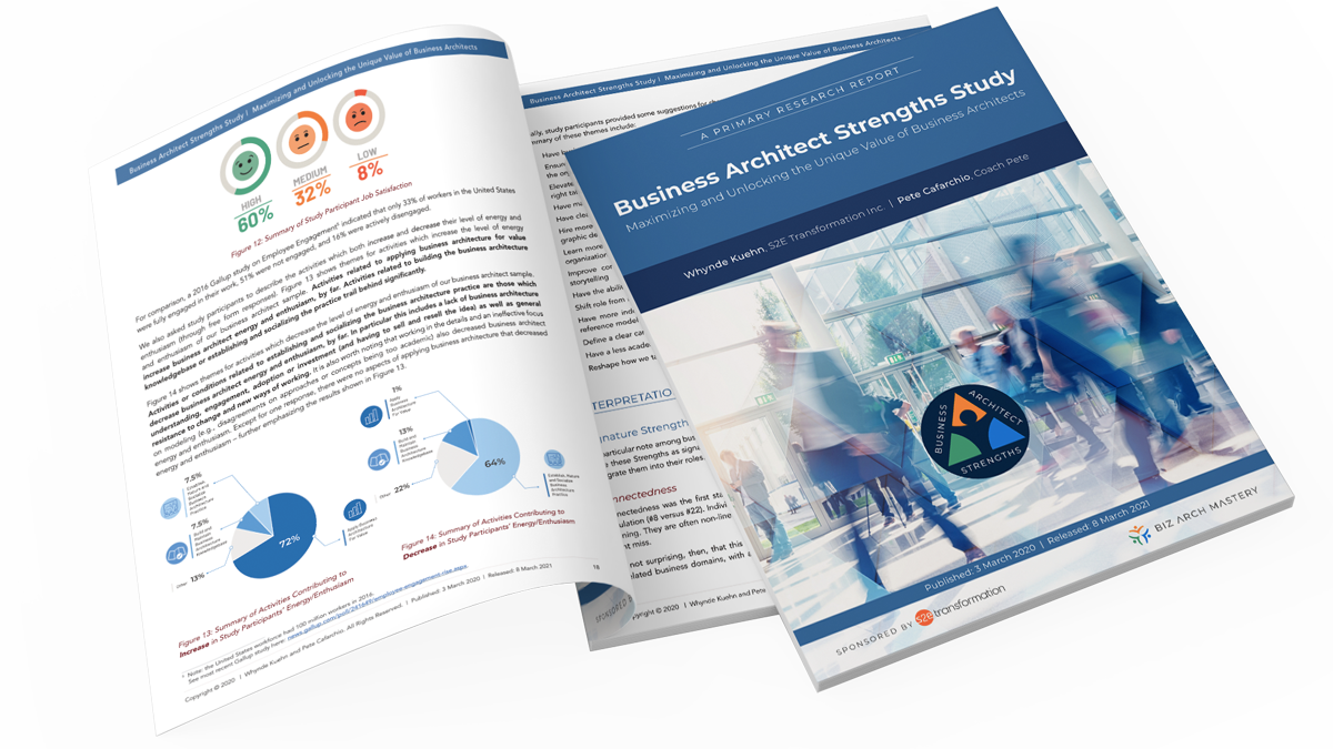 Rendering of business architects strengths report
