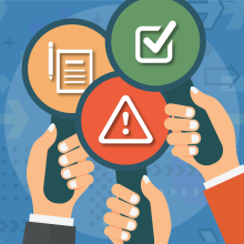 Icon showing hands holding signs