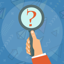 Hand holding magnifying glass suggesting a sleuth solving a mystery
